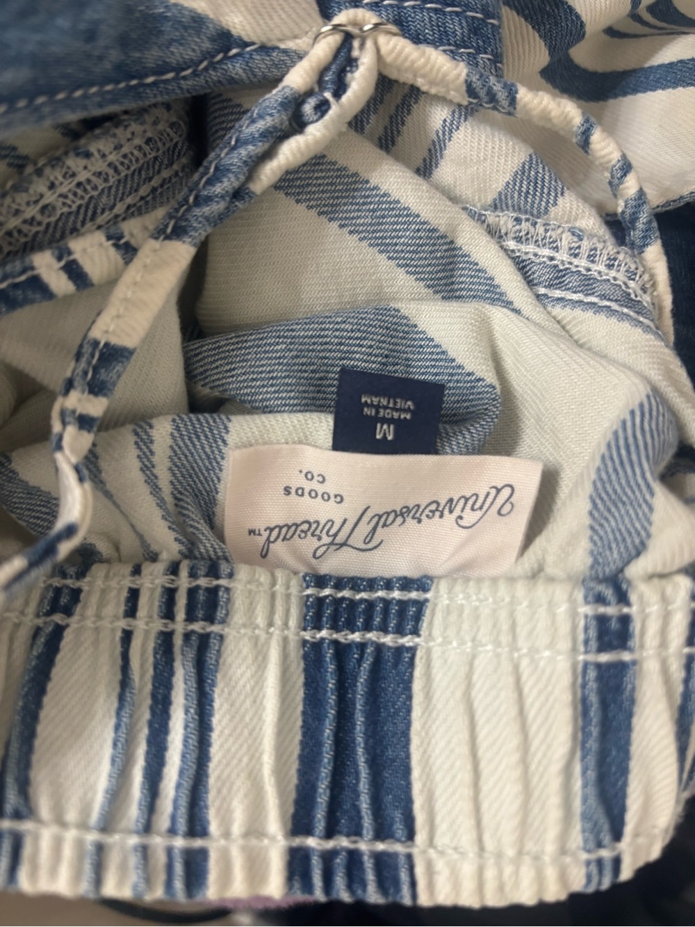 Universal Thread Blue and White Striped Halter Top - Picture 3 of 4